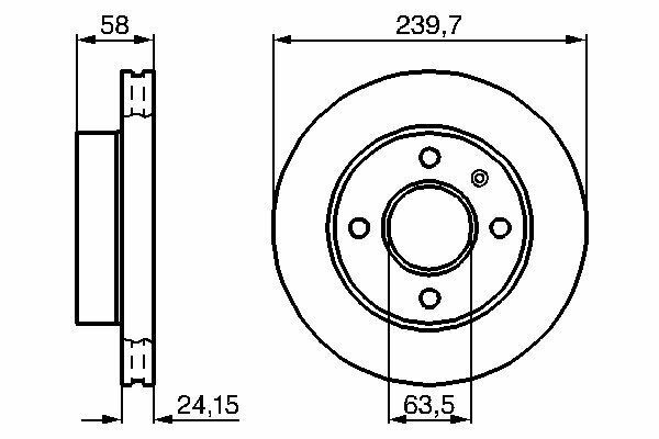 2x Brake Disc for FORD:ORION I,ORION ,ORION II,ESCORT IV,SIERRA II 