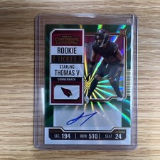 2023 Panini Contenders Starling Thomas v ROOKIE TICKET AUTOGRAPH GREEN LAZER
