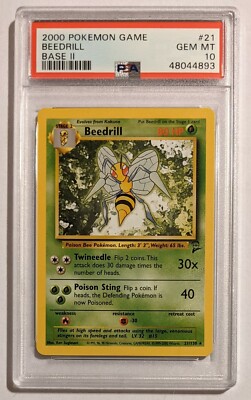 2000 Pokemon Base Set 2 Beedrill 21/130 PSA 10 GEM MT! | eBay