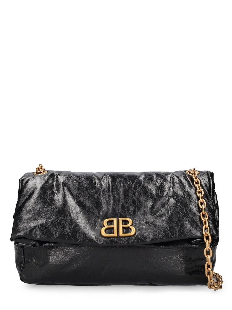 ハンドバッグ Balenciaga Handbags Black BALENCIAGA Monaco Medium Black Leather Shoulder Bag New | eBay
