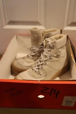 NEW 10 EREM Men’s Xerocole Silver Leather Lace Up Ankle Lug Sole Hiking Boots