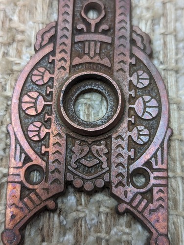 Cast Iron Triangular Knob Rosette Escutcheon - Picture 6 of 11