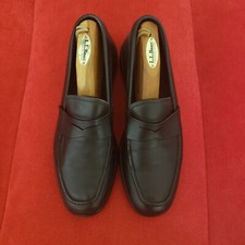 Prada Mens Penny Loafers Size US 6 UK 5 Black Leather Slip On Moccasin Shoes