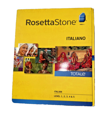 Rosetta Stone Italiano Version 4 Level 1-4 Set - With Activation Code & Headset