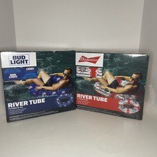 River Tubes Set of 2  Budweiser  Busch  New  2023  250lb Weight Limit