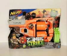 Nerf Zombie Strike Flip Fury Dbl Barrel Rotating Drum Blaster 12 Darts Xmas, NIB