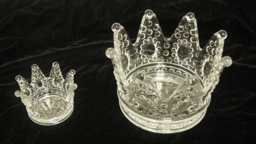 Vase bol en verre couronne royale couronne royale couronne roi reine princesse prince T - Photo 1/2