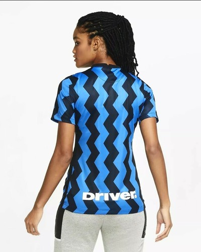 Nike 2020/21 Inter Milan Blue Black Home Soccer Jersey Women’s Sz-Xs CD4405-414 - Picture 3 of 11