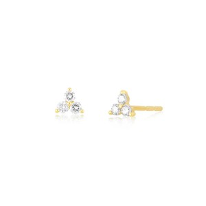 Ef  Collection trio diamond earrings
