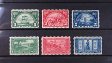 USA Scott # 614-616 F-VF OG LH, 617-619 F-VF OG HR, US Stamps Cat $40