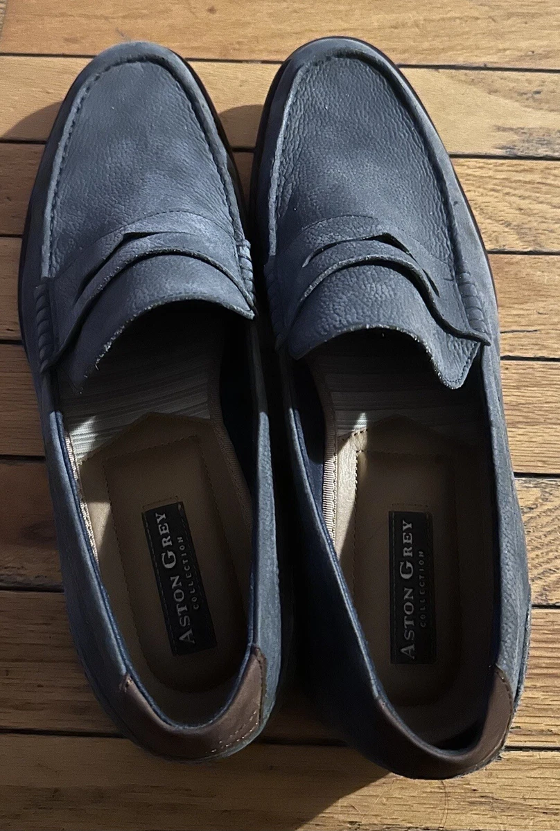 Aston grey penny loafer clearance