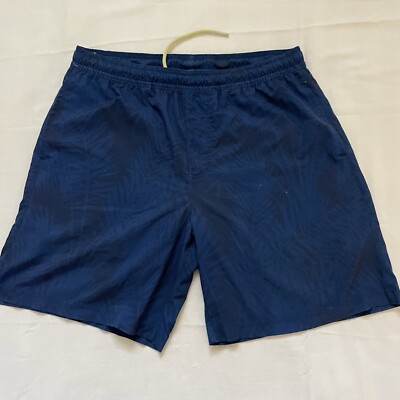 Chubbies The Two Tones 7.5 Gym / Swim Shorts Medium Blue Palm Shadow Stretchy