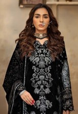 Elegant Pakistani/Indian Embroidered Velvet Suit for Women, Premium Festive Wear