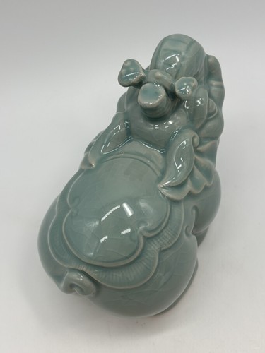 Celadon Elephants Ru Ci Song Dynasty Crackle Finish Gift Box Pair - Picture 8 of 24