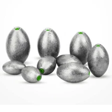 Egg Lead Fishing Weights Kit Drop Bass Weights Sinker Tackle Oval Casting