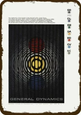 1956 GENERAL DYNAMICS CO. DEFENSE Vintage Look REPLICA METAL SIGN - NITSCHE ART