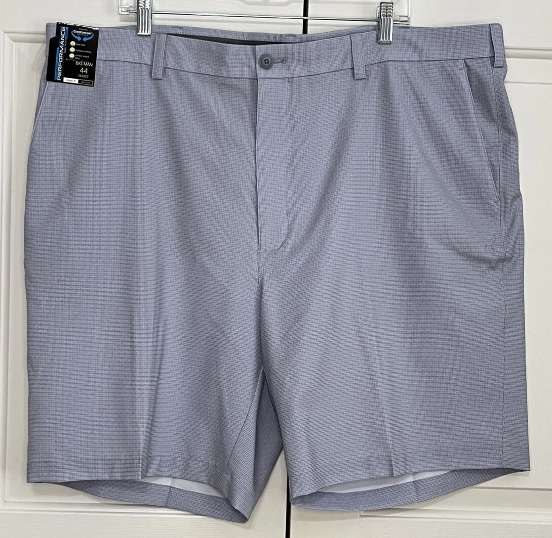NWT Roundtree & Yorke Performance size 44 grey classic fit golf shorts mens