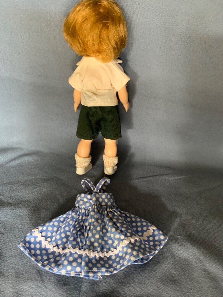 1965 Girl Scout USA Effanbee 8" Marked Doll+Camp UniformRooted Hair