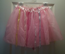 GIRLS OSFM PINK BALLERINA LEOTARD TUTU OVERSKIRT DRESS UP DANCE WEAR HALLOWEEN