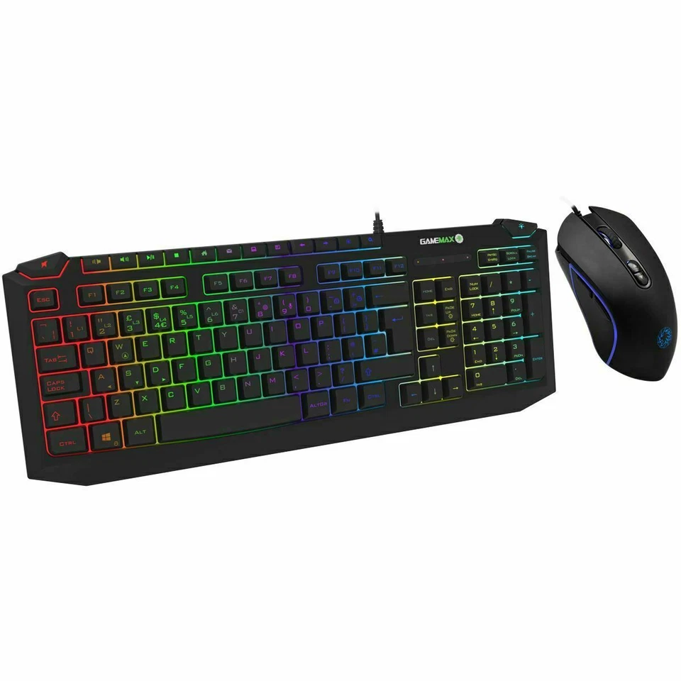 GameMax Pulse 4-in-1 Keyboard Mouse Headset Mouse Pad Combo Gaming Set RGB LED - Image 3 of 4