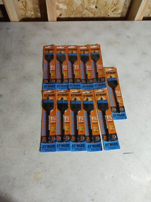 11 PAK Spyder Stinger Spade Bit 1-3/8inX 6infor drilling in clean wood