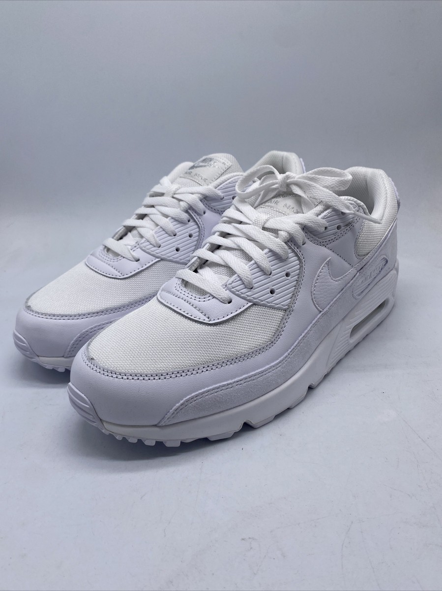 Nike Air Max 90 Premium Low White Metallic Silver FJ4003-100 Men's
