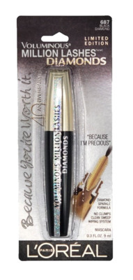 NEW L'Oréal Voluminous Million Lashes Diamonds 687 Black Diamond Limited Edition
