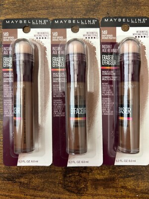 Maybelline Instant Age Eraser Concealer Multi-Use 149 Deep Bronze Pack of 3