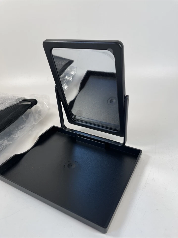 NIP 💖 MARY KAY Travel Mirror Compact Case w/ Stand & Zipper Pouch Black *Lot: 2 - Image 4 of 4