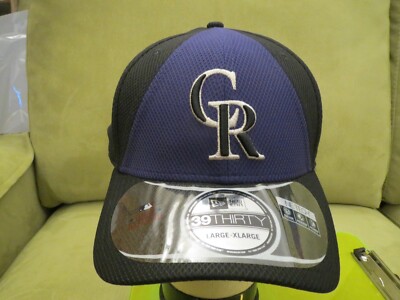 New Era Colo Rockies Black Purple Split ASG 2014 Flex Fit Hat, Size L/XL