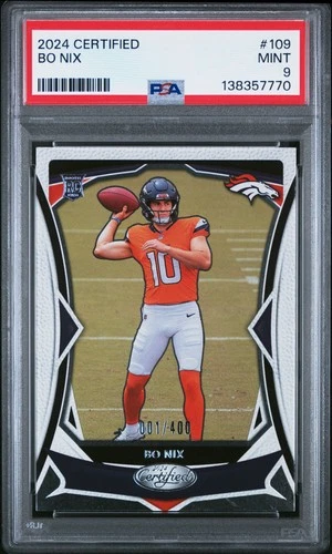 2024 PANINI CERTIFIED #109 BO NIX 1/400 ROOKIE RC PSA 9