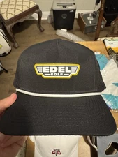 Edel Golf Hat, Black, Snap Back, Pins And Aces