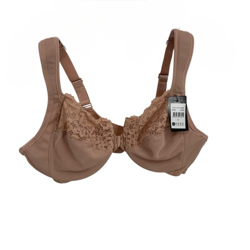 Avenue Women’s Front Closure Bra Underwire Tan Lace Size 40C Lace Adjustable NWT