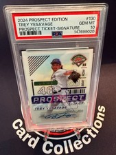 Trey Yesavage 2024 Panini Prospect Edition Holo Signatures (AU, RC) PSA 10 Pop-3