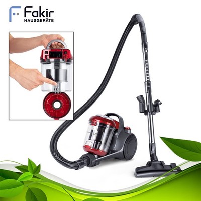 Fakir Beutelloser Bodenstaubsauger 700W EPA Filter Zyklon Staubbehälter 2 L. NEU