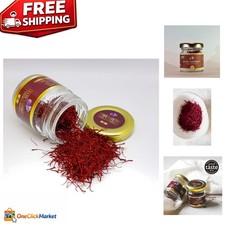 Certified Organic All-Red Saffron Threads - 1 Gram Gourmet Spice in Glass Jar