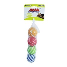 Squeaky Tennis Balls for Dogs 4 Pack 2.0" Small -4 Pack Squeaky-Multi Colors