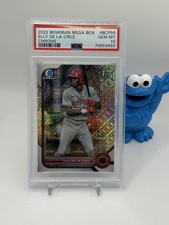 Elly De La Cruz 2022 Bowman Chrome Mega Box Refractor 1st Bowman PSA 10 Reds #50