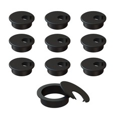 Desk Grommet 2 Inch 50 Mm Pack Of 10 Black Abs Plastic Desk Cord Hole Cover To