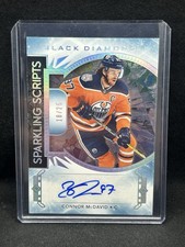 2019-20 Black Diamond Connor McDavid SPARKLING SCRIPTS AUTO #/25 Edmonton Oilers