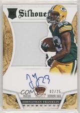 2013 Panini Crown Royale Silhouettes Green 2/25 Johnathan Franklin Auto 12wh