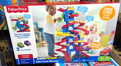 Fisher-Price Little People City Take Turns 3 Foot Skyway with 2 Wheelies Mattel