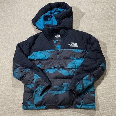 The North Face Puffer Jacke Herren Small Mehrfarbig 1/4 Zip Anorak Kapuze