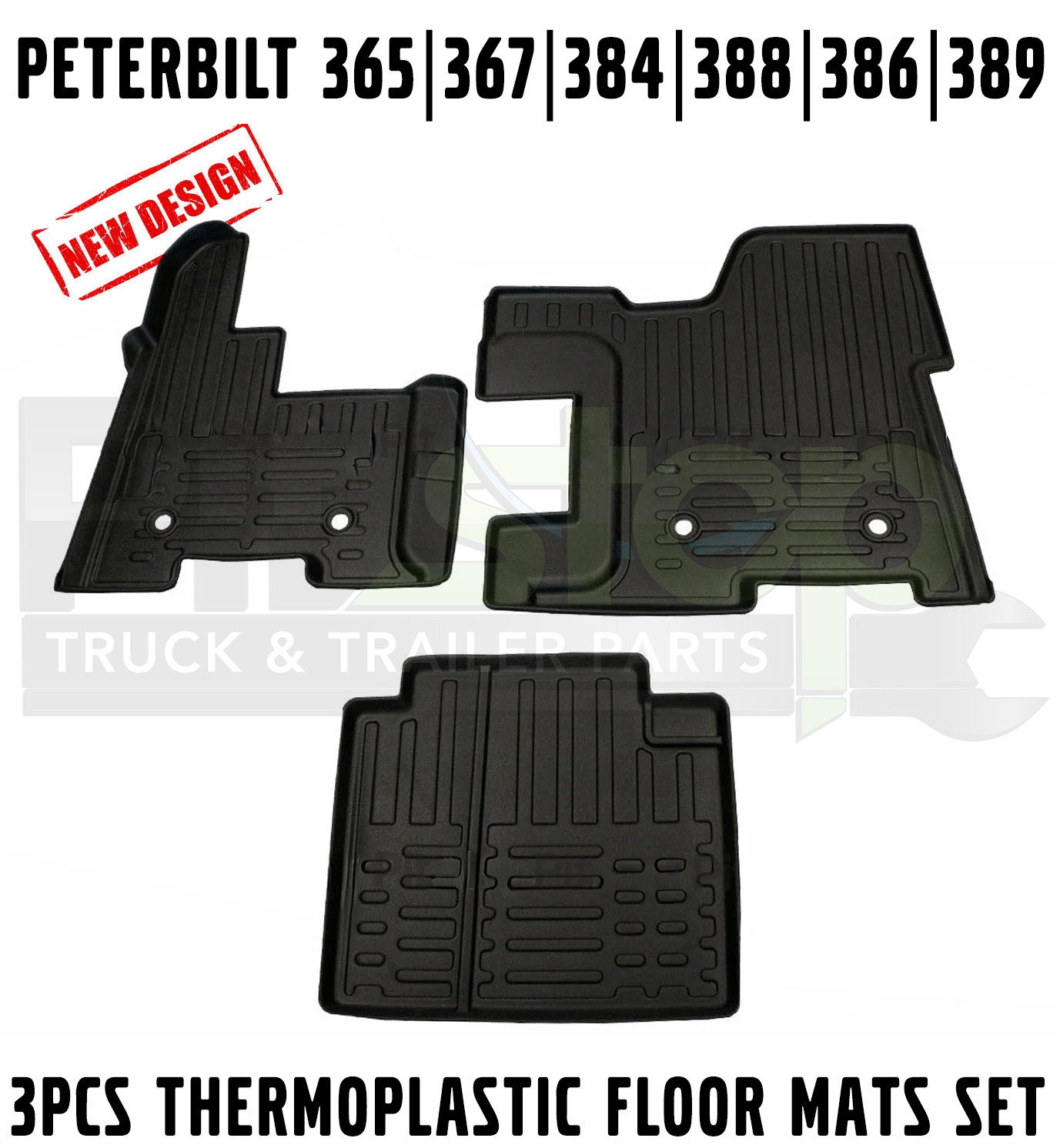 Peterbilt 365 367 384388 386 389 Floor Mats Liners Carpet THERMOPLASTIC