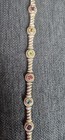 925/14k Ross Simons China Stamped: 925-Sterling/14k Bezel set Gemstones Bracelet — photo 9