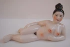 Art Deco Style Figurine Bathing Beauty Sexy Naked Geisha Art Nouveau Style Porce