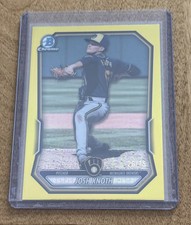 2026 Bowman Baseball Josh Knoth Yellow Chrome Refractor 26/75! NICE!!
