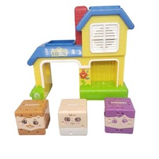 Leapfrog Learning Town Happy Home Talking Blocks Mommy Daddy Baby Tested Works