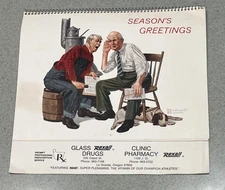 1987 Robert Gunn Spiral Bound Rexall Drugs Pharmacy Calendar-Unused