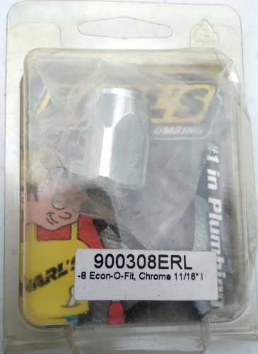EARLS  900308ERL -8  (1/2- I.D.) ECONO FIT CHROME HOSE END CLAMP - Afbeelding 1 van 2